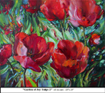 Garden of Joy-Tulips-2, Oil on Canvas